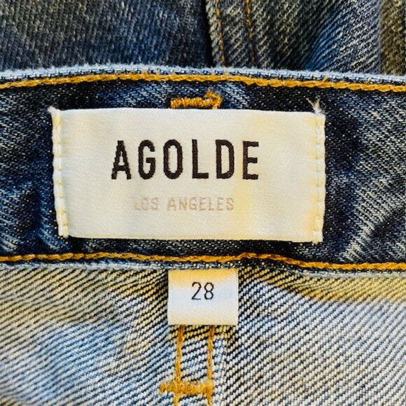 Agolde Women's Blue Jean Shorts - Picture 10 of 13